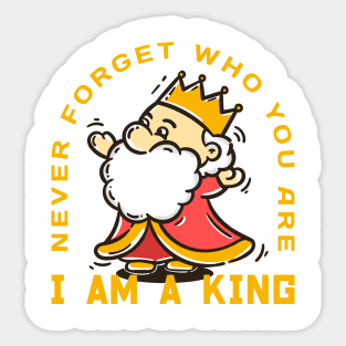 a cute king Sticker